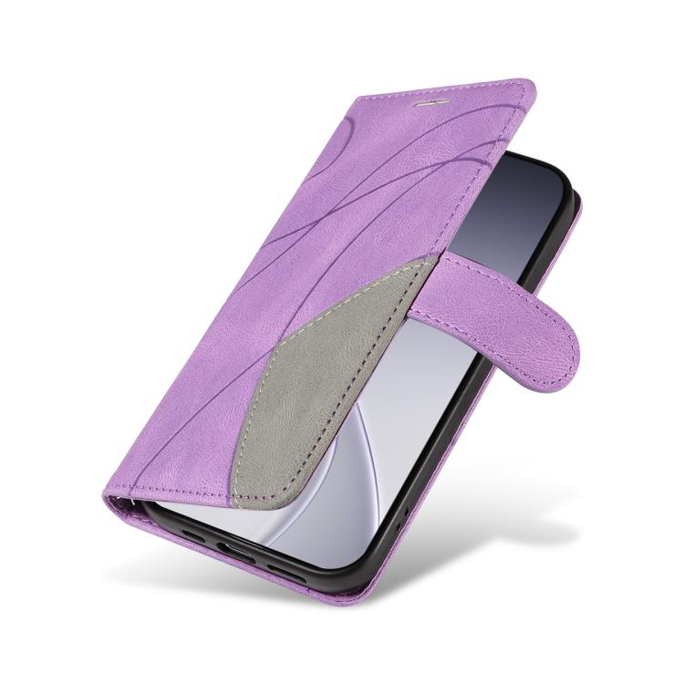 For OPPO Reno15 Pro 5G Global Dual-color Splicing Flip Leather Phone Case