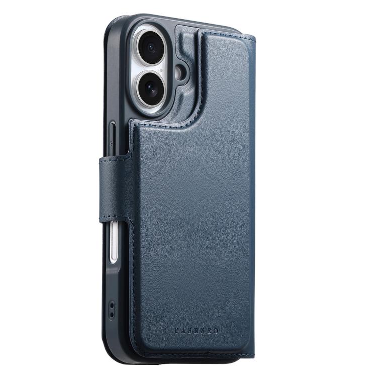 For iPhone 16 Plus CaseNeo Finger Grip Strap MagSafe Leather Phone Case