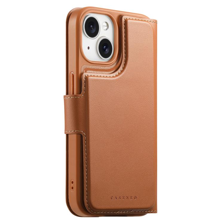 For iPhone 14 / 13 CaseNeo Finger Grip Strap MagSafe Leather Phone Case