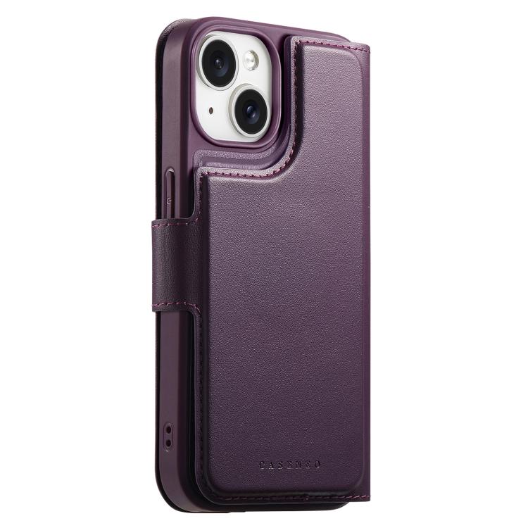 For iPhone 14 / 13 CaseNeo Finger Grip Strap MagSafe Leather Phone Case