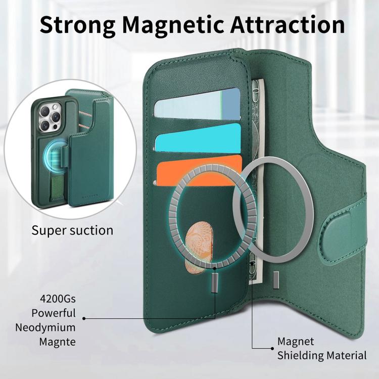 For iPhone 13 Pro Max CaseNeo Finger Grip Strap MagSafe Leather Phone Case