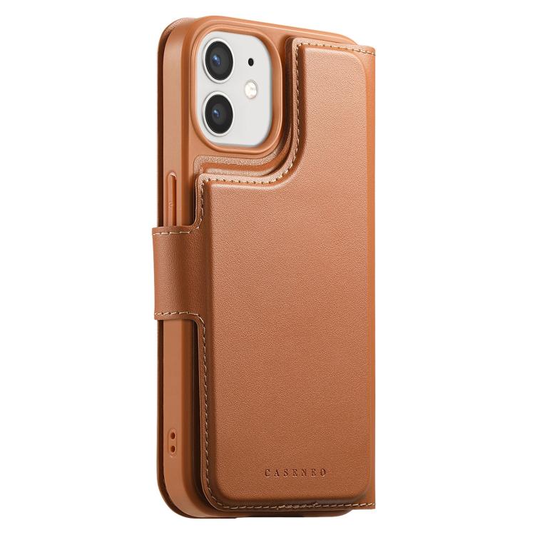 For iPhone 12 / 12 Pro CaseNeo Finger Grip Strap MagSafe Leather Phone Case