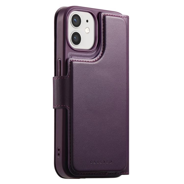 For iPhone 12 / 12 Pro CaseNeo Finger Grip Strap MagSafe Leather Phone Case