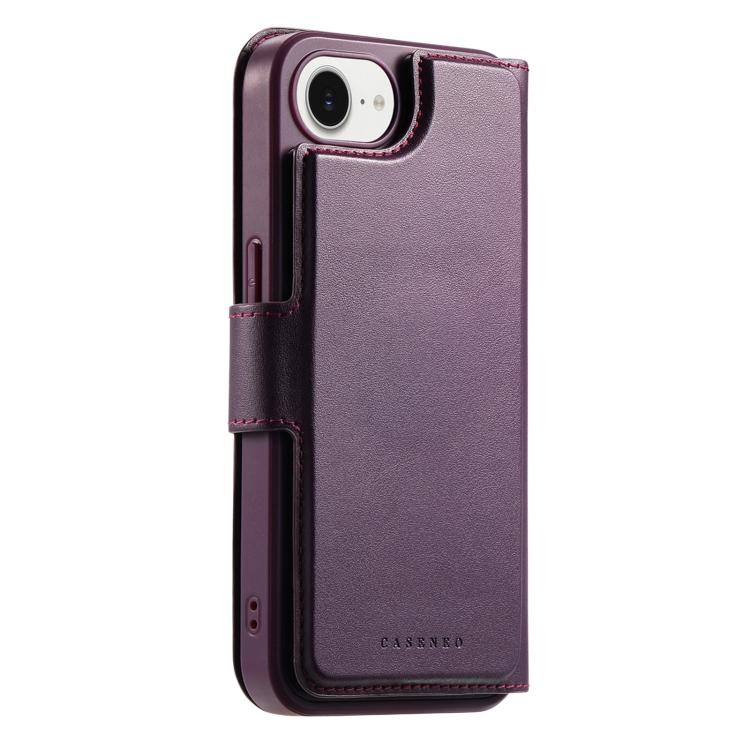 For iPhone 17e / 16e CaseNeo Finger Grip Strap MagSafe Leather Phone Case
