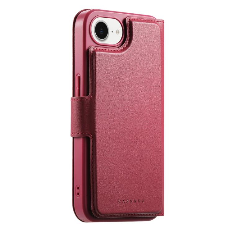 For iPhone 17e / 16e CaseNeo Finger Grip Strap MagSafe Leather Phone Case