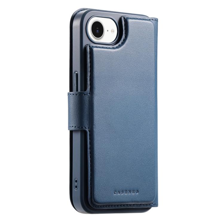 For iPhone 17e / 16e CaseNeo Finger Grip Strap MagSafe Leather Phone Case