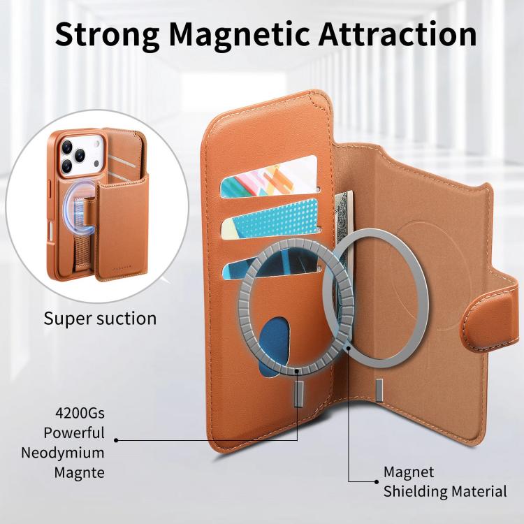 For iPhone 17 Pro Max CaseNeo Finger Grip Strap MagSafe Leather Phone Case