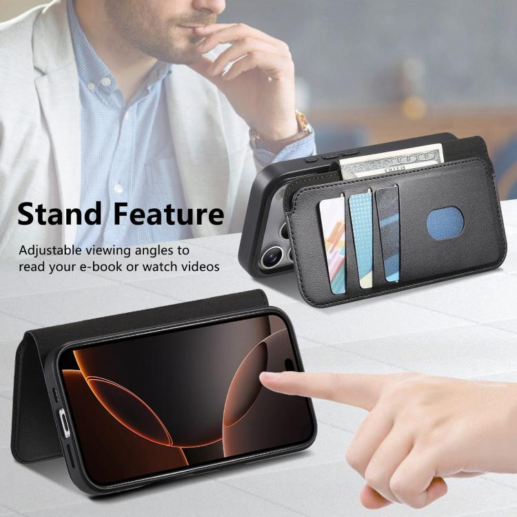 For iPhone 17 Pro Max CaseNeo Finger Grip Strap MagSafe Leather Phone Case