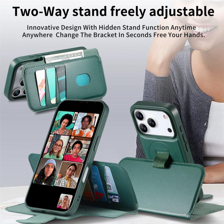 For iPhone 17 Pro Max CaseNeo Finger Grip Strap MagSafe Leather Phone Case