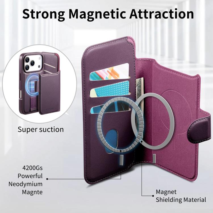 For iPhone 17 Pro Max CaseNeo Finger Grip Strap MagSafe Leather Phone Case