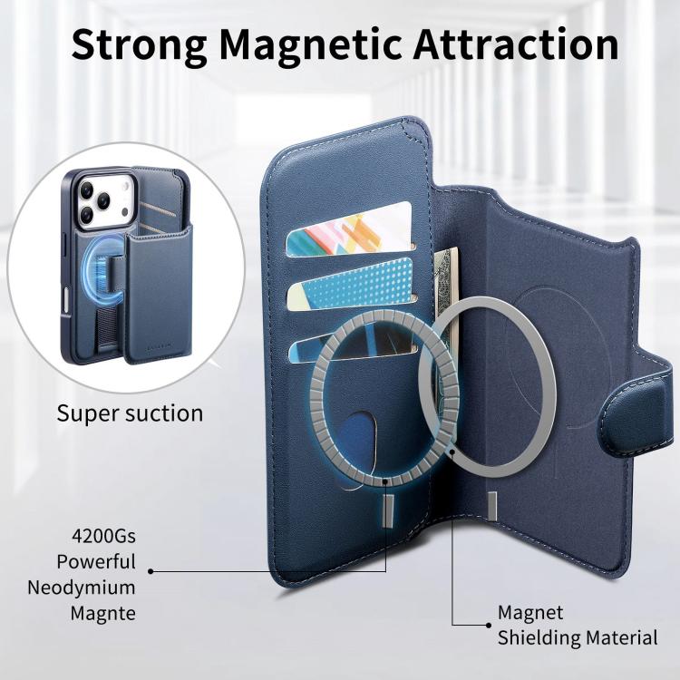 For iPhone 17 Pro Max CaseNeo Finger Grip Strap MagSafe Leather Phone Case