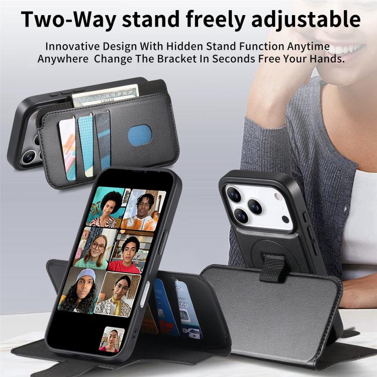 For iPhone 17 Pro CaseNeo Finger Grip Strap MagSafe Leather Phone Case