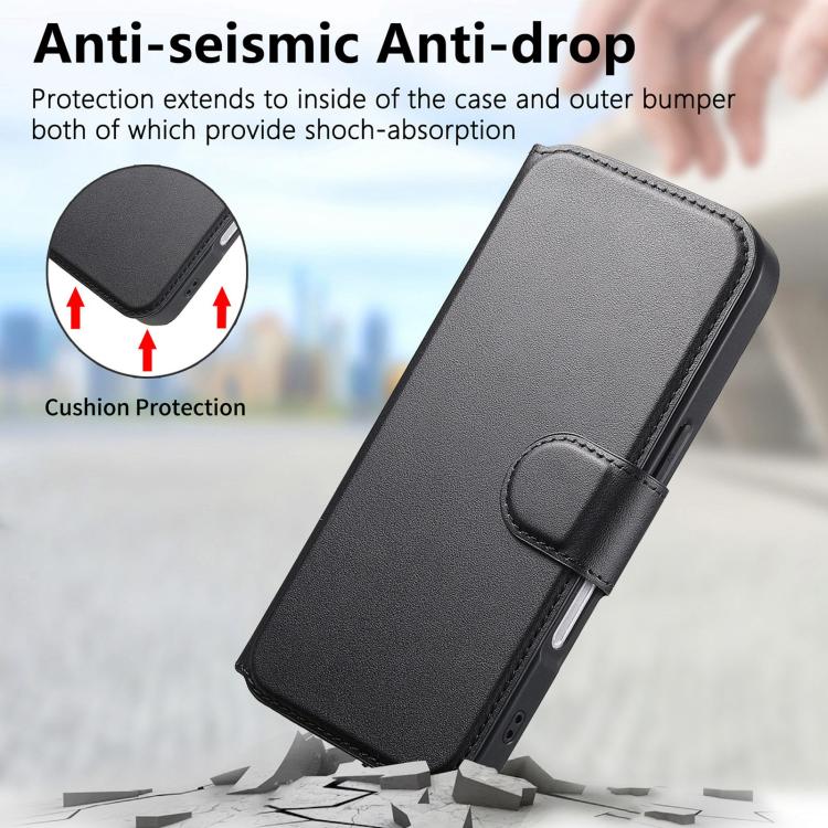 For iPhone 17 Pro CaseNeo Finger Grip Strap MagSafe Leather Phone Case