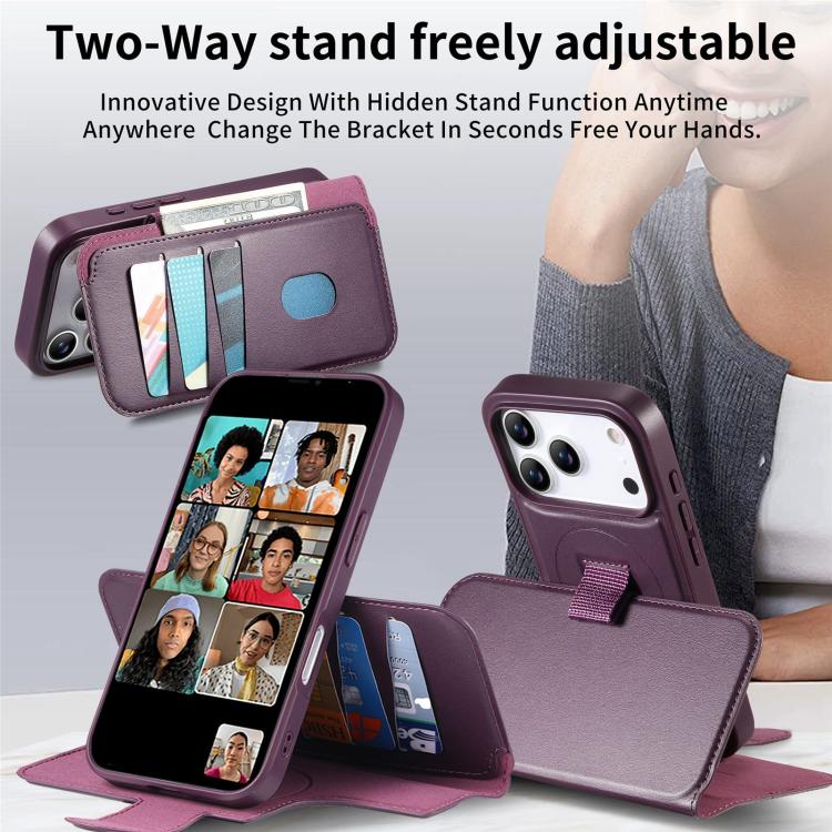 For iPhone 17 Pro CaseNeo Finger Grip Strap MagSafe Leather Phone Case