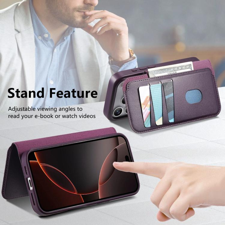 For iPhone 17 Pro CaseNeo Finger Grip Strap MagSafe Leather Phone Case