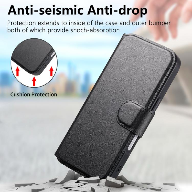 For iPhone 17 CaseNeo Finger Grip Strap MagSafe Leather Phone Case