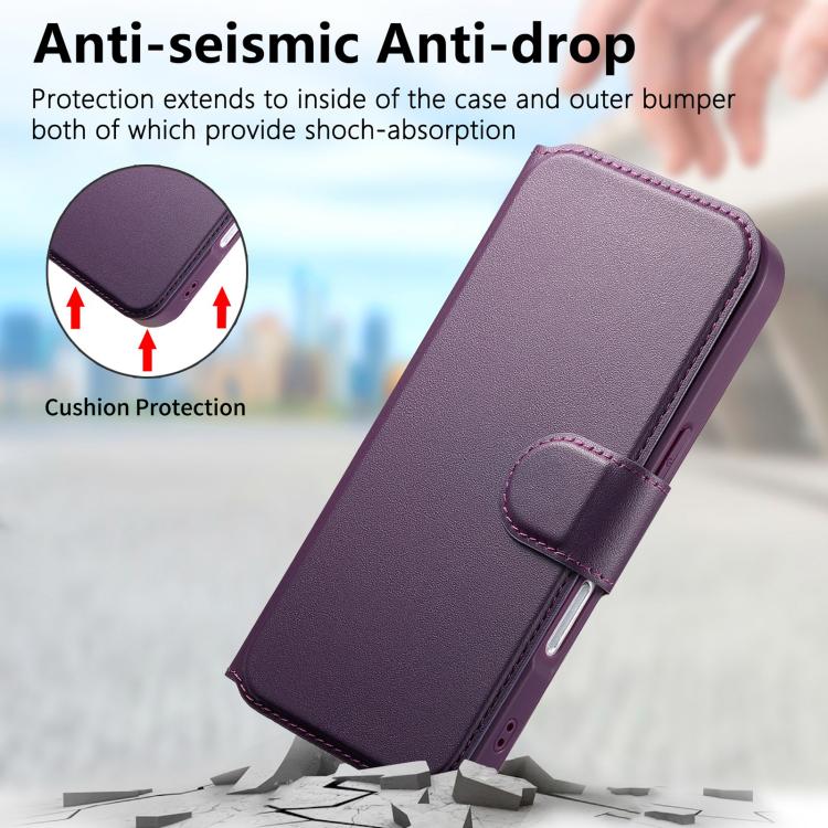 For iPhone 17 CaseNeo Finger Grip Strap MagSafe Leather Phone Case