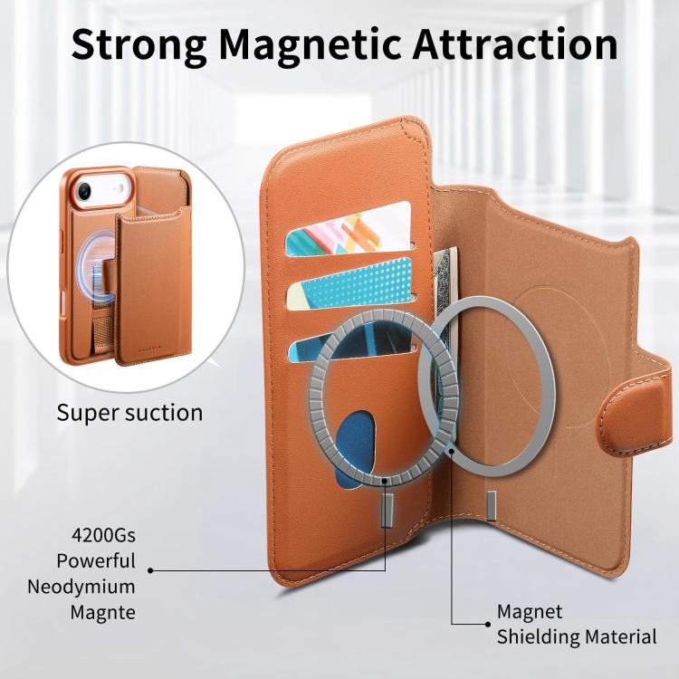 For iPhone Air CaseNeo Finger Grip Strap MagSafe Leather Phone Case