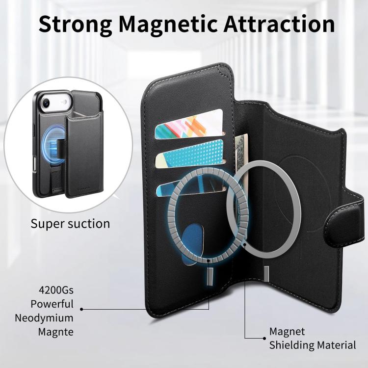 For iPhone Air CaseNeo Finger Grip Strap MagSafe Leather Phone Case
