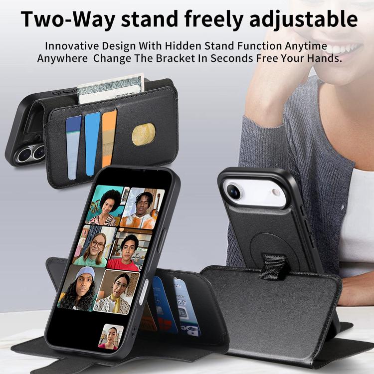 For iPhone Air CaseNeo Finger Grip Strap MagSafe Leather Phone Case
