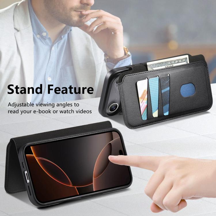 For iPhone Air CaseNeo Finger Grip Strap MagSafe Leather Phone Case