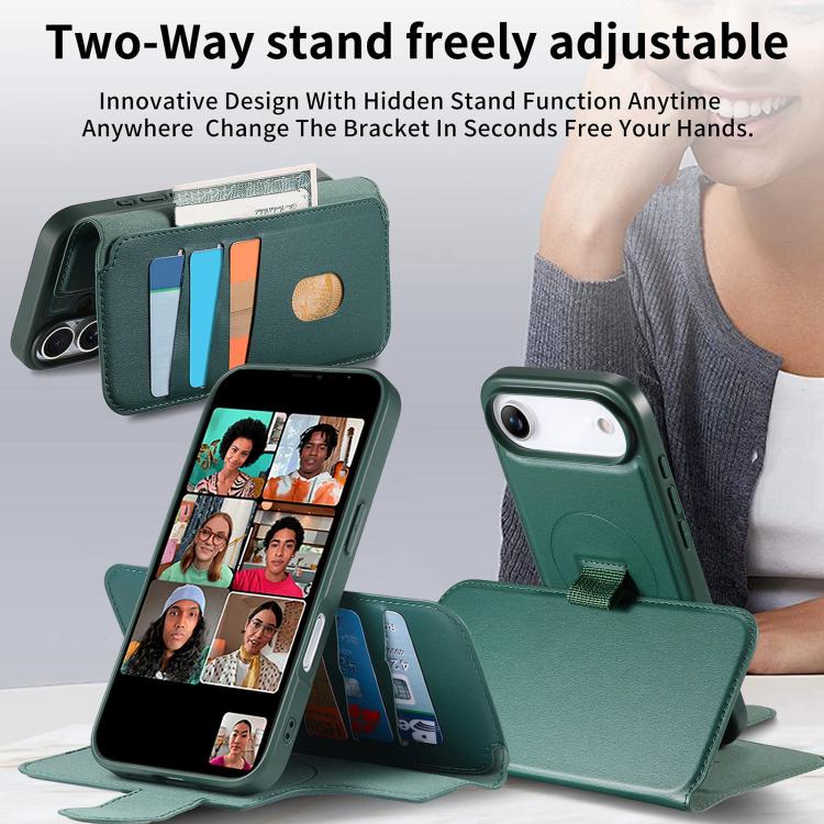 For iPhone Air CaseNeo Finger Grip Strap MagSafe Leather Phone Case