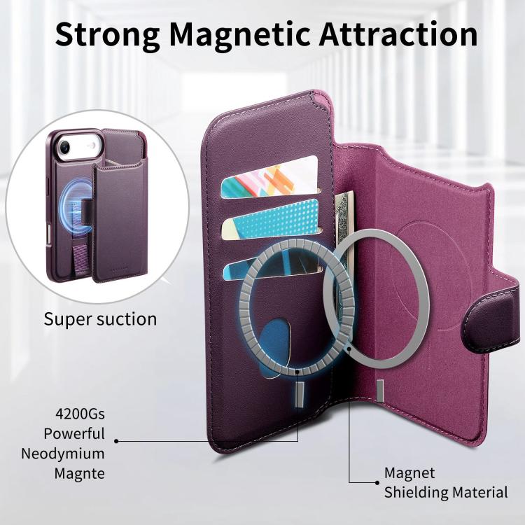 For iPhone Air CaseNeo Finger Grip Strap MagSafe Leather Phone Case