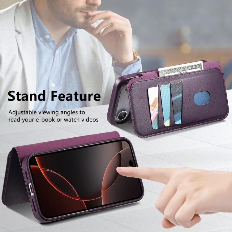 For iPhone Air CaseNeo Finger Grip Strap MagSafe Leather Phone Case