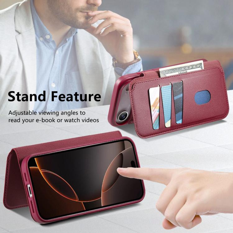 For iPhone Air CaseNeo Finger Grip Strap MagSafe Leather Phone Case
