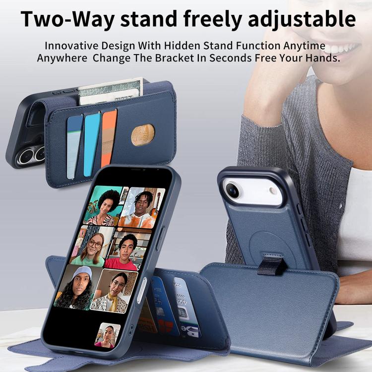 For iPhone Air CaseNeo Finger Grip Strap MagSafe Leather Phone Case