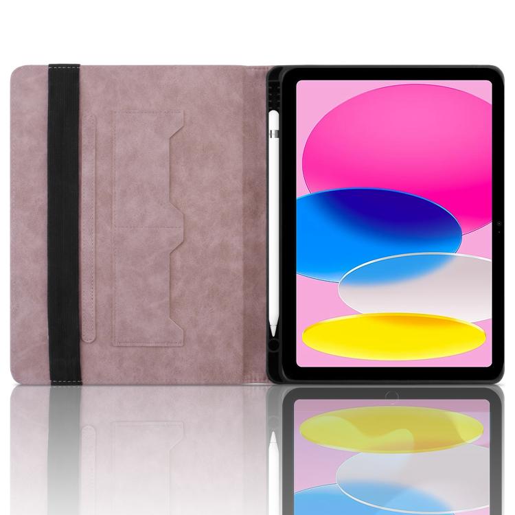 For iPad 11th 2025 / 10th 2022 Rhombus Embossed Leather Smart Tablet Case