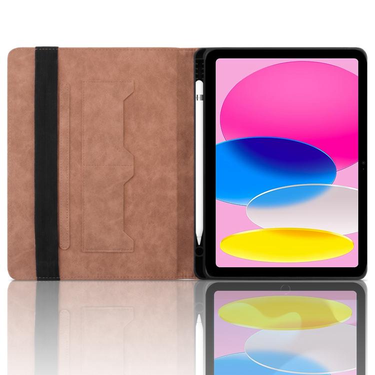 For iPad 11th 2025 / 10th 2022 Rhombus Embossed Leather Smart Tablet Case