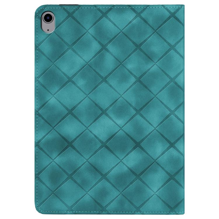 For iPad 11th 2025 / 10th 2022 Rhombus Embossed Leather Smart Tablet Case