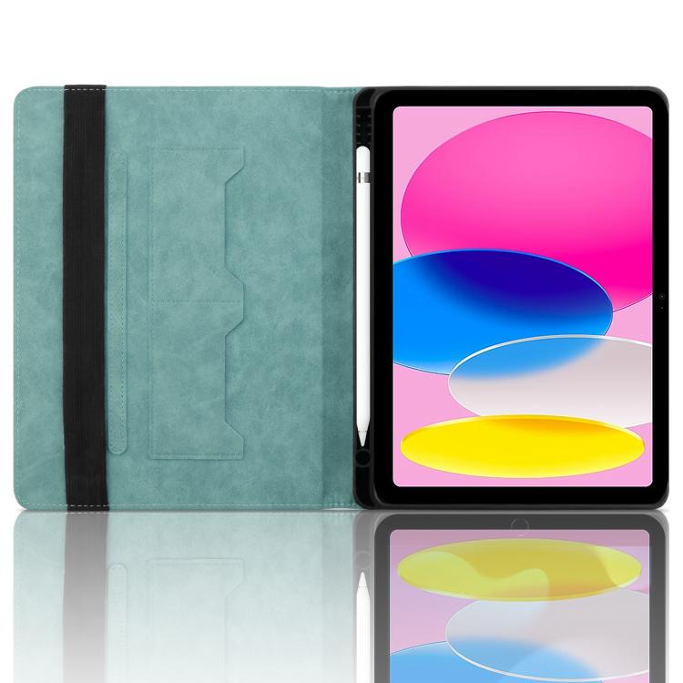For iPad 11th 2025 / 10th 2022 Rhombus Embossed Leather Smart Tablet Case