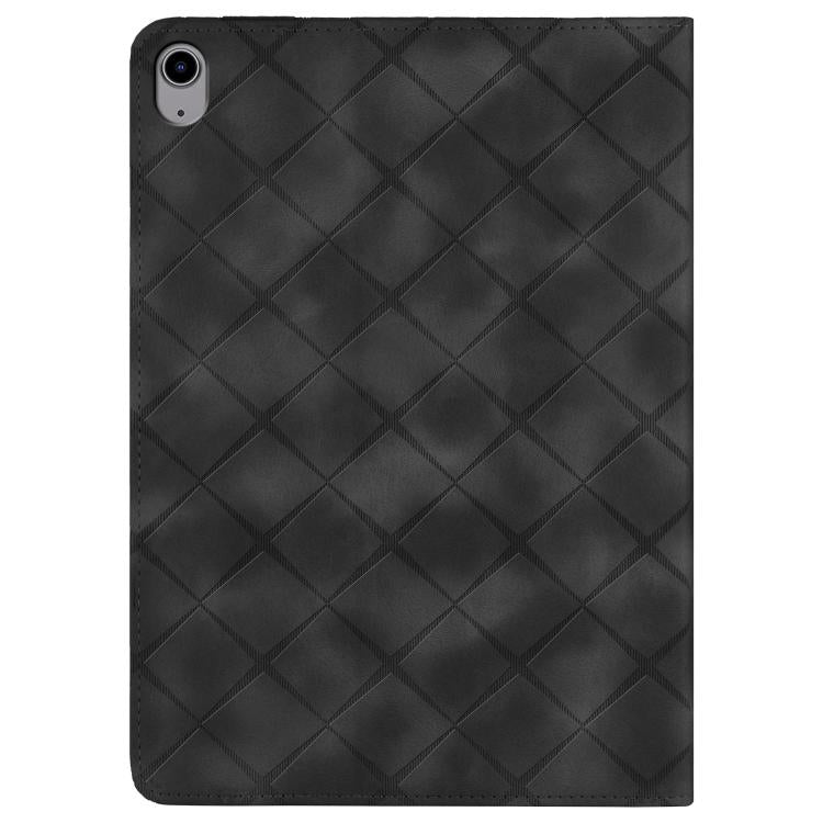 For iPad 11th 2025 / 10th 2022 Rhombus Embossed Leather Smart Tablet Case