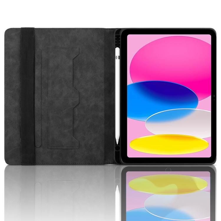 For iPad 11th 2025 / 10th 2022 Rhombus Embossed Leather Smart Tablet Case