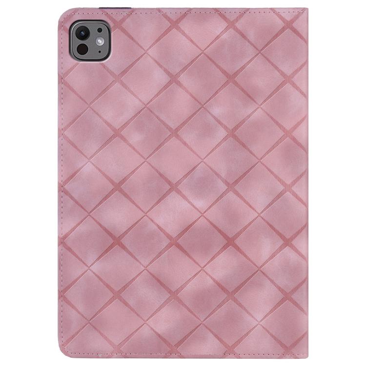 For iPad Air 11 2026 / 2025 / 2024 Rhombus Embossed Leather Smart Tablet Case