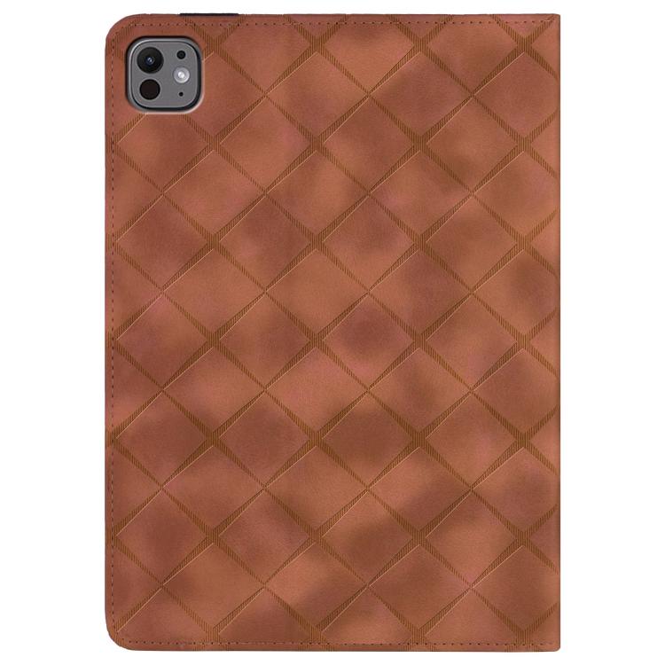 For iPad Air 11 2026 / 2025 / 2024 Rhombus Embossed Leather Smart Tablet Case