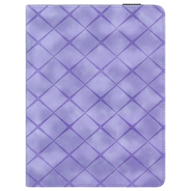 For iPad mini 6 / mini 2024 Rhombus Embossed Leather Smart Tablet Case