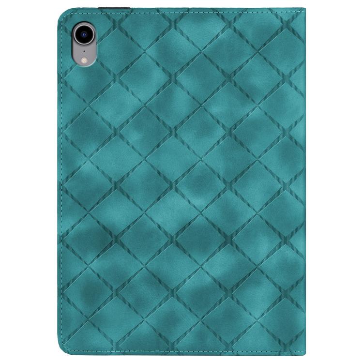 For iPad mini 6 / mini 2024 Rhombus Embossed Leather Smart Tablet Case