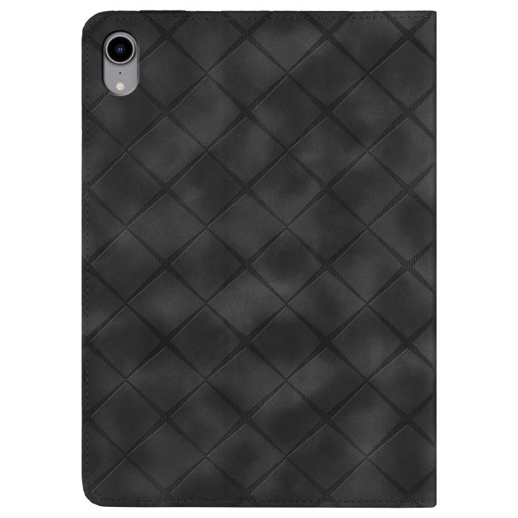For iPad mini 6 / mini 2024 Rhombus Embossed Leather Smart Tablet Case