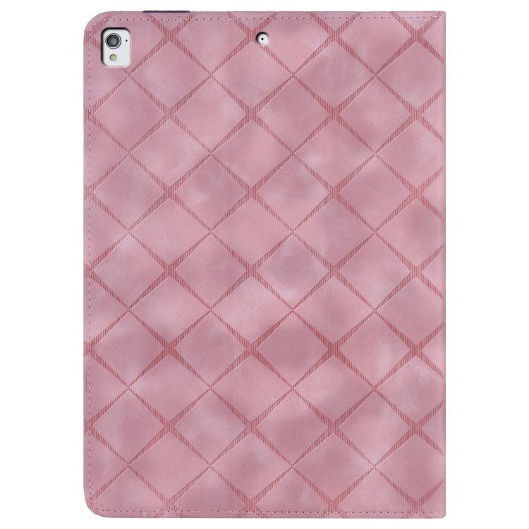 For iPad 10.2 2021 / Air 10.5 Rhombus Embossed Leather Smart Tablet Case