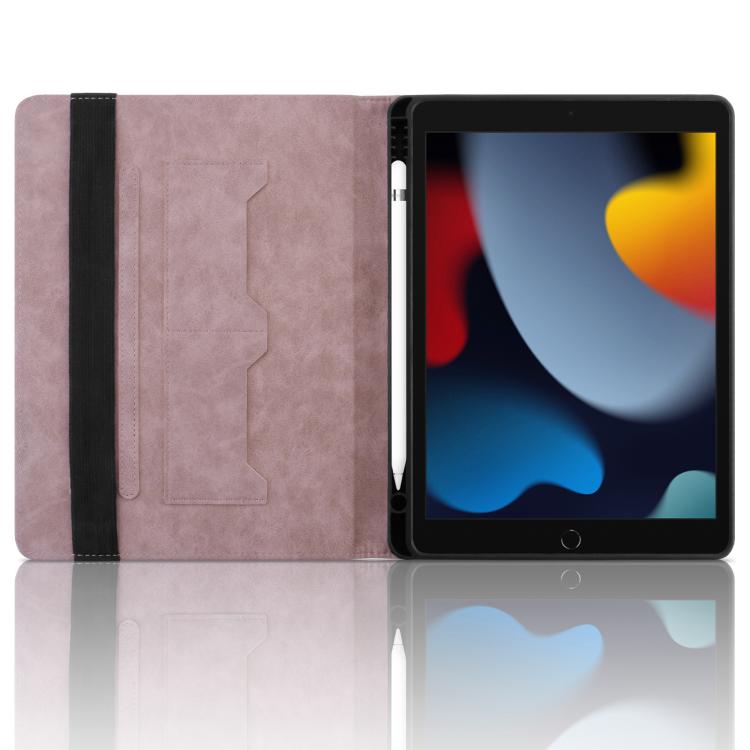For iPad 10.2 2021 / Air 10.5 Rhombus Embossed Leather Smart Tablet Case
