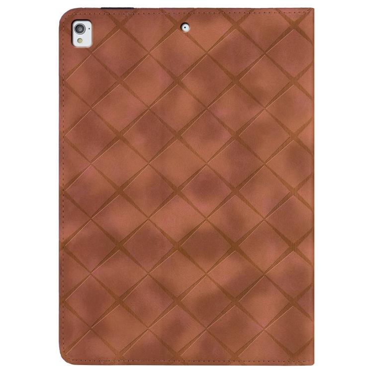 For iPad 10.2 2021 / Air 10.5 Rhombus Embossed Leather Smart Tablet Case