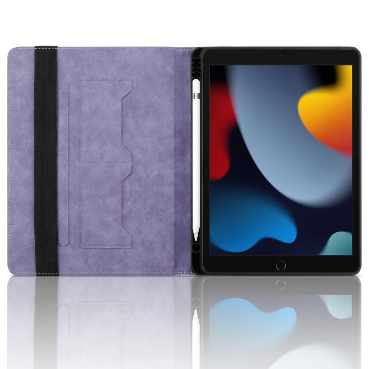 For iPad 10.2 2021 / Air 10.5 Rhombus Embossed Leather Smart Tablet Case