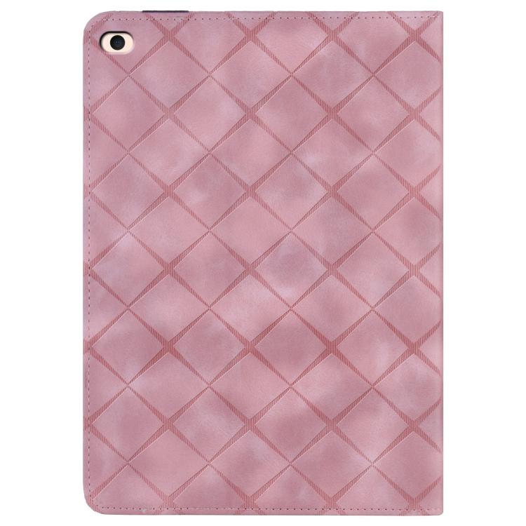 For iPad mini 5 / 4 / 3 / 2 / 1 Rhombus Embossed Leather Smart Tablet Case