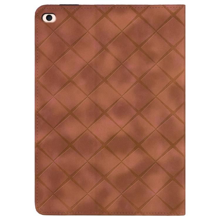 For iPad mini 5 / 4 / 3 / 2 / 1 Rhombus Embossed Leather Smart Tablet Case