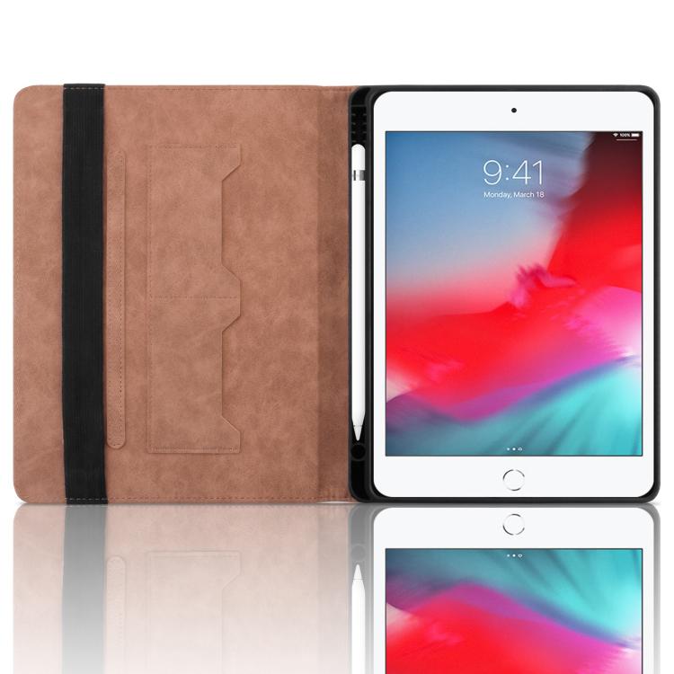 For iPad mini 5 / 4 / 3 / 2 / 1 Rhombus Embossed Leather Smart Tablet Case