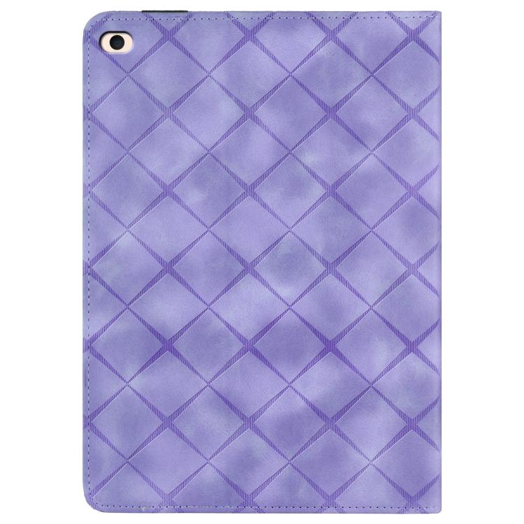 For iPad mini 5 / 4 / 3 / 2 / 1 Rhombus Embossed Leather Smart Tablet Case