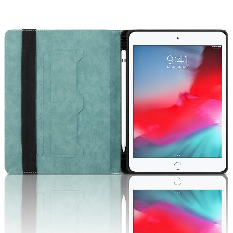 For iPad mini 5 / 4 / 3 / 2 / 1 Rhombus Embossed Leather Smart Tablet Case